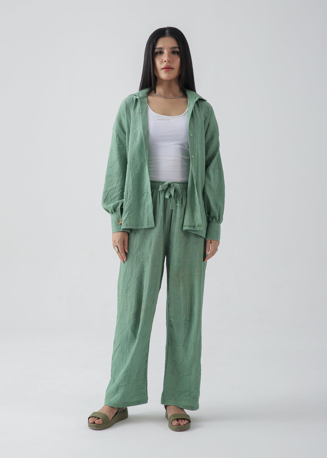 Olive Mist Textured Cord-Set