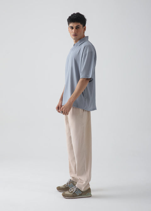 Cloud Blue Texture Polo