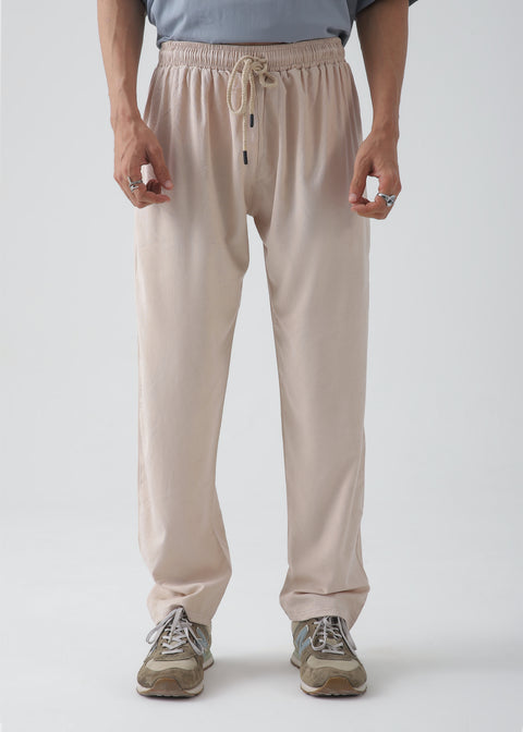 Beige Relax Fit Trouser