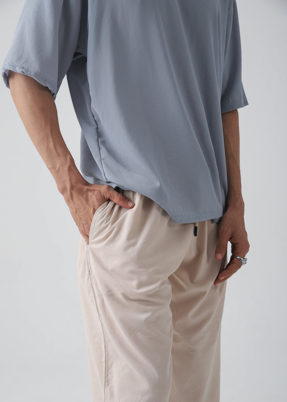 Beige Relax Fit Trouser