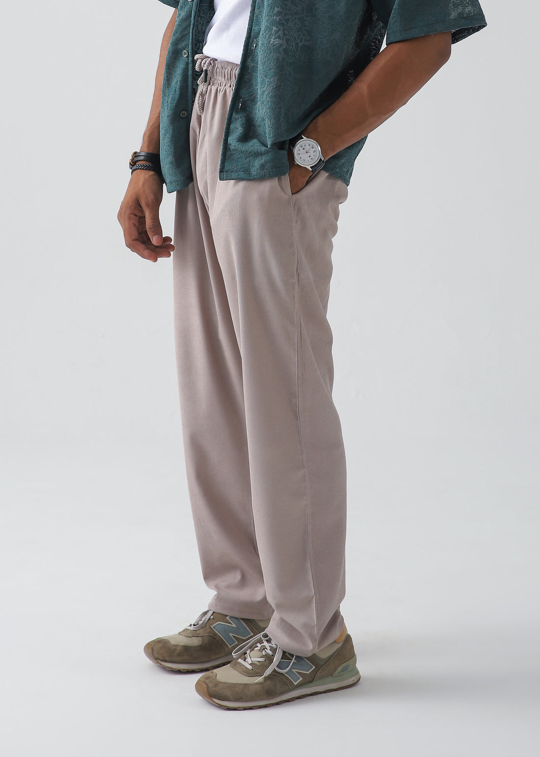 Stone Beige Relax Fit Trouser