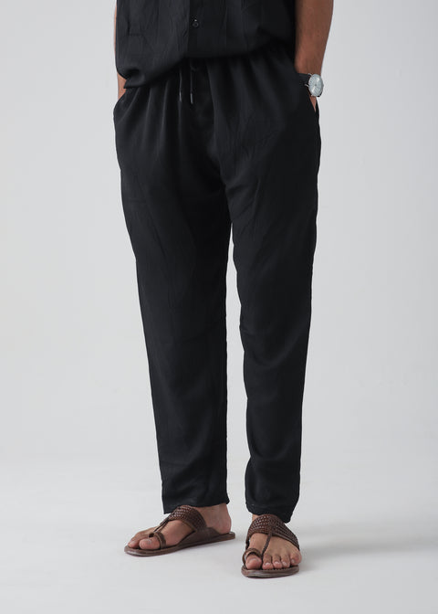 Black Relax Fit Trouser