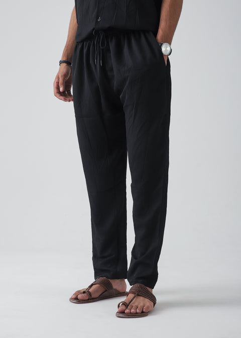Black Relax Fit Trouser
