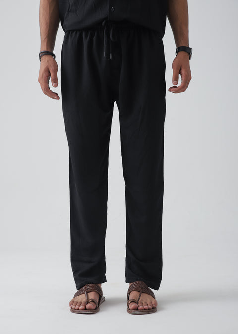 Black Relax Fit Trouser