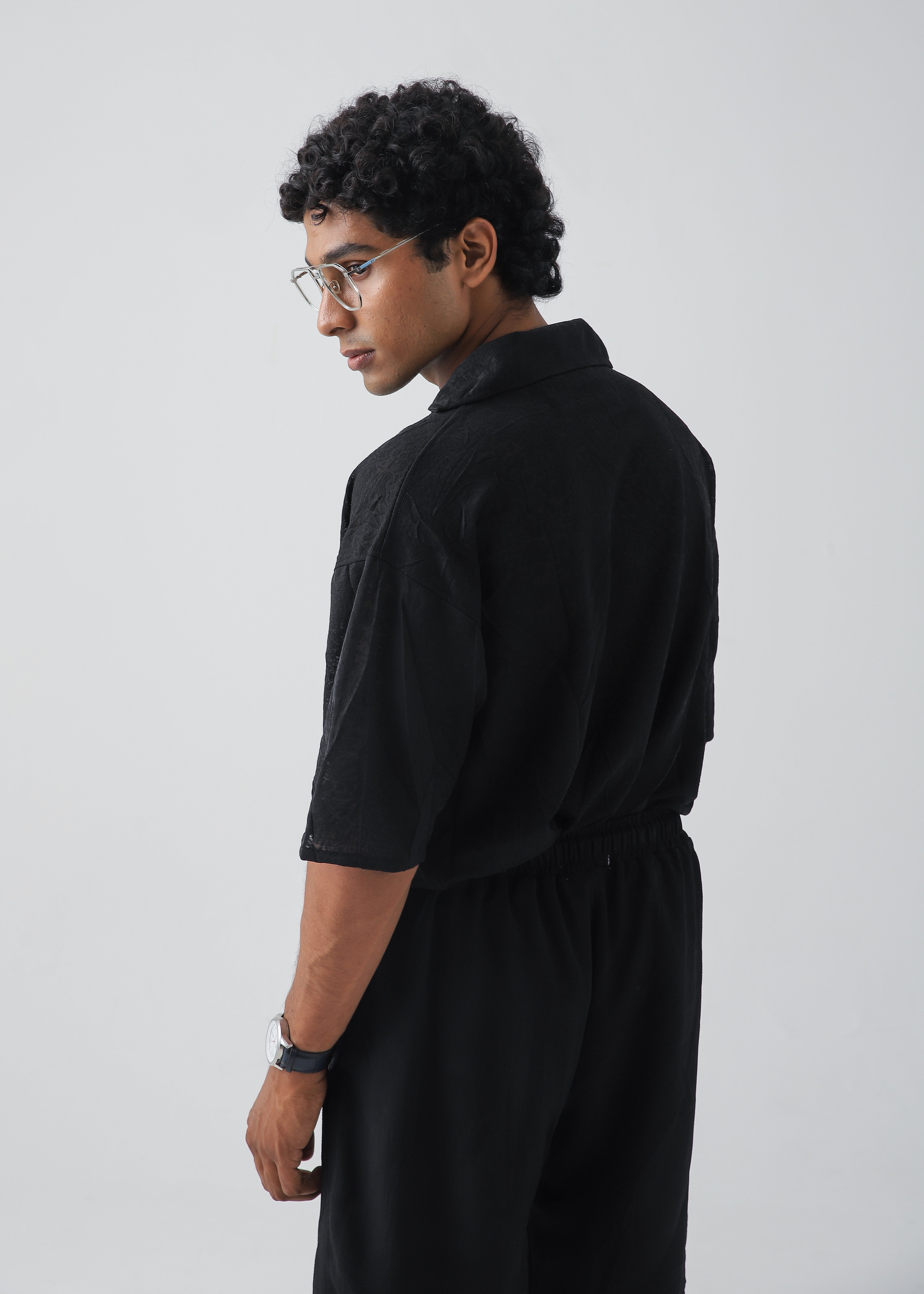 Forest Texture Black Shirt