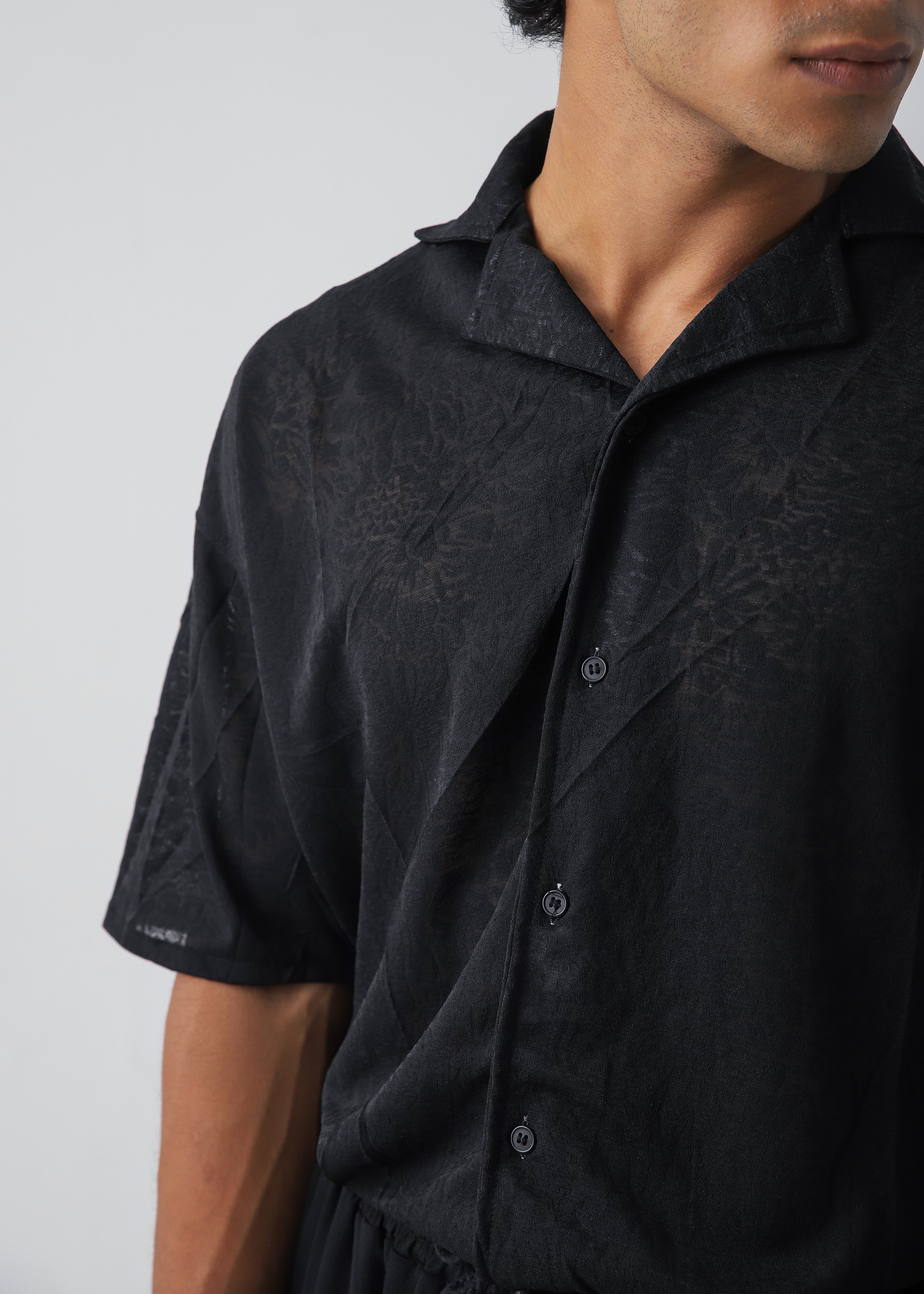 Forest Texture Black Shirt