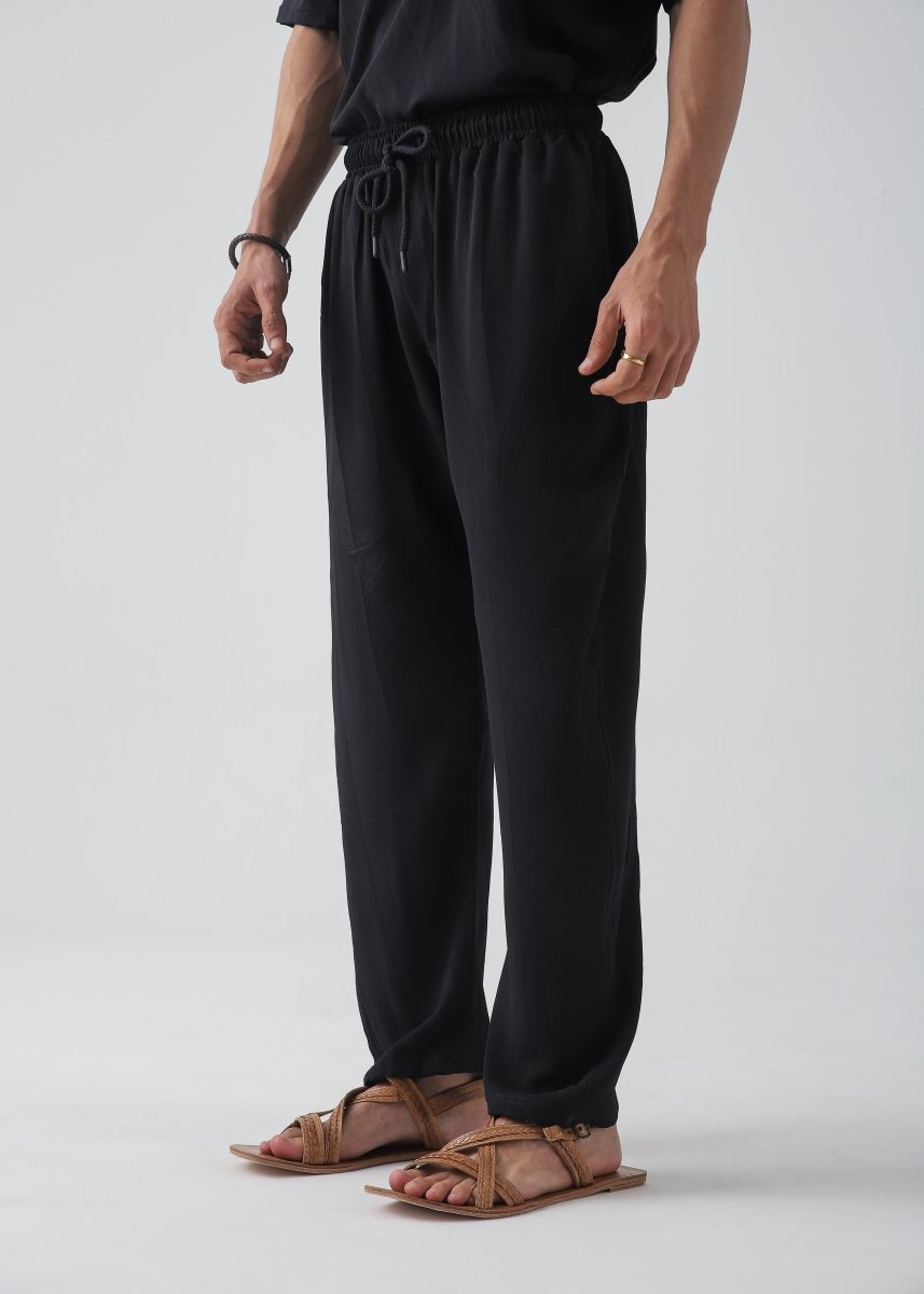 Cloud Black Relax Fit Trouser - Vastah Official®