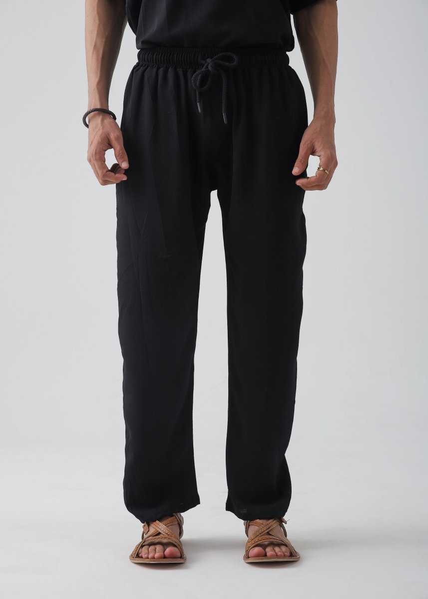 Cloud Black Relax Fit Trouser - Vastah Official®
